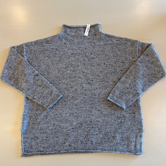 Madewell Donegal Whitworth Mockneck Sweater – Graphite – Size M – NWT - Picture 2 of 6